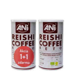 Keto Reishi BIO instantná káva s MCT olejom- Maca – Matcha – Stevia